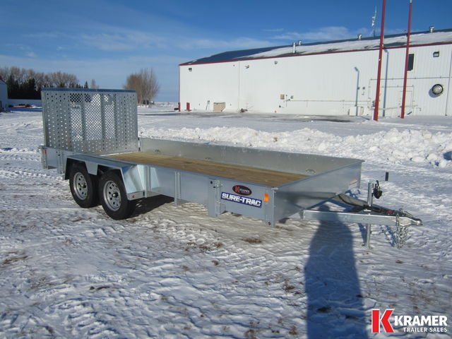 2018 Sure-Trac ST8216 Galvanized Landscape 7X16 - Kramer Trailer Sales